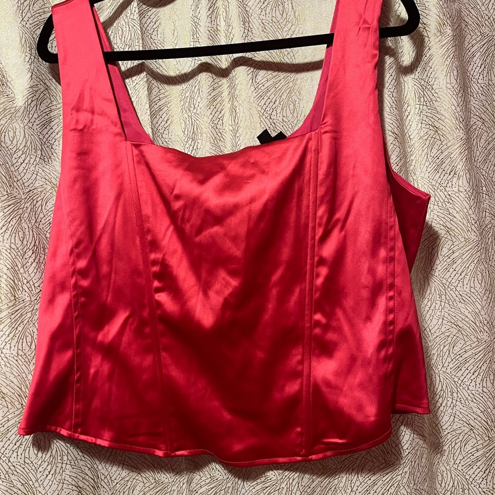 Torrid satin corset top
